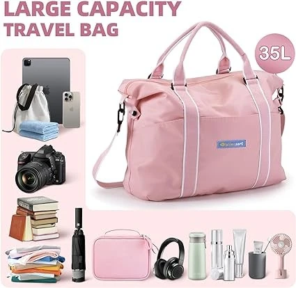 Women's Large Waterproof Travel Duffel Bag